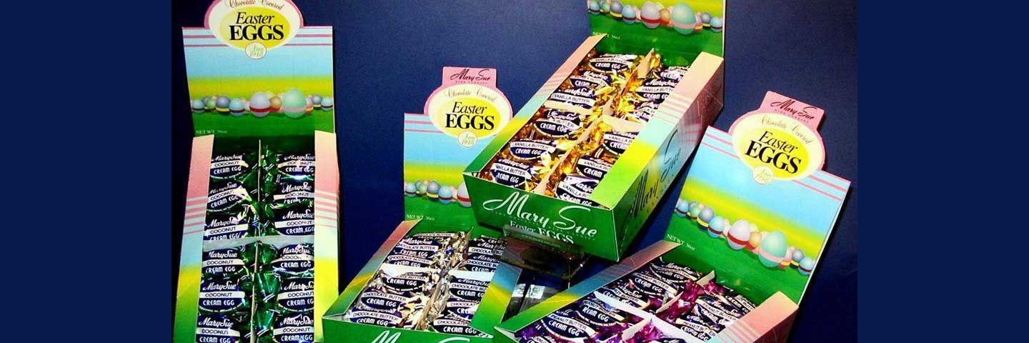 Mary Sue Easter Egg candies in a box
