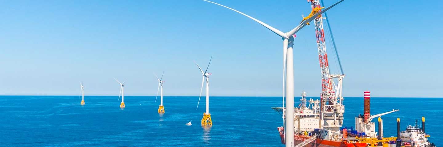 Wind turbines at sea