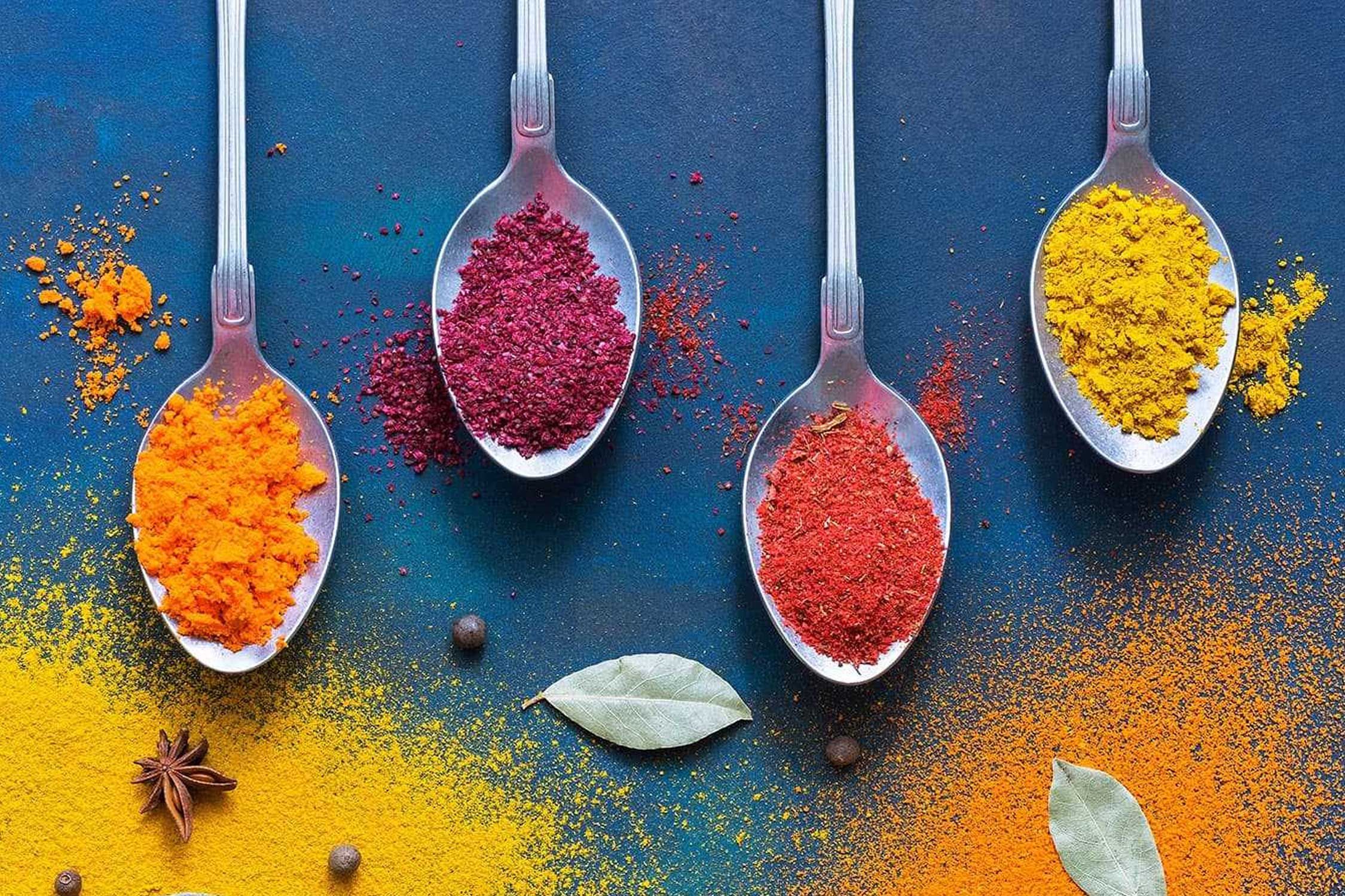 spoons full of spices