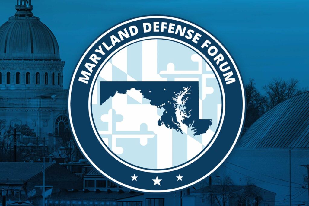 Event logo with Maryland's state shape and flag