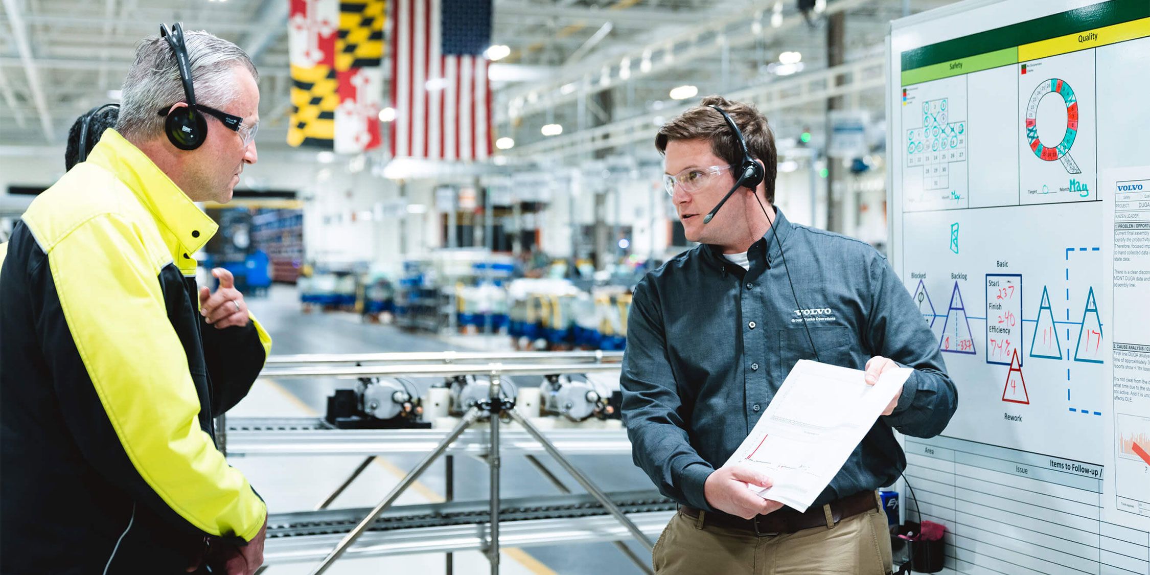 Men working in manufacturing 4.0 space