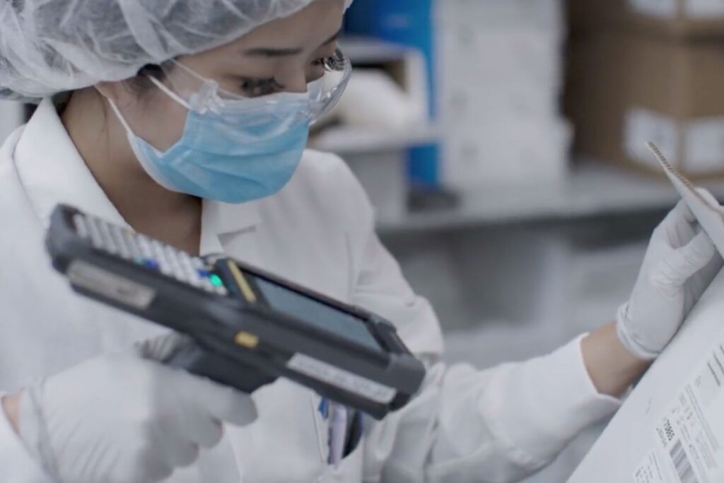 Female scientist working in a lab