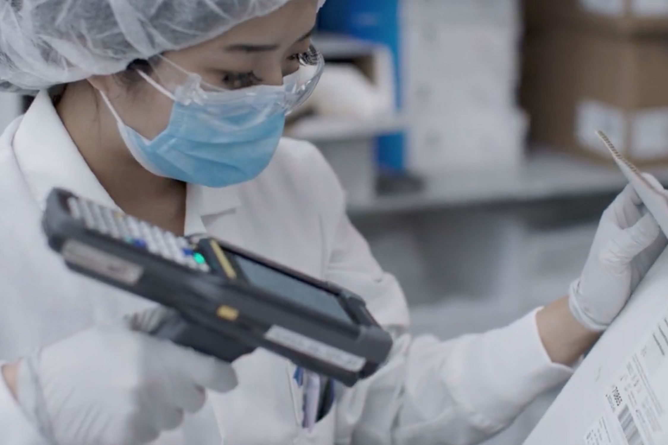 Female scientist working in a lab