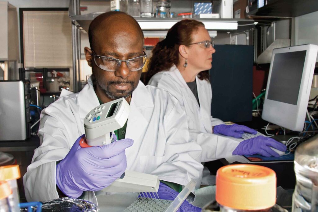 scientists working in a lab