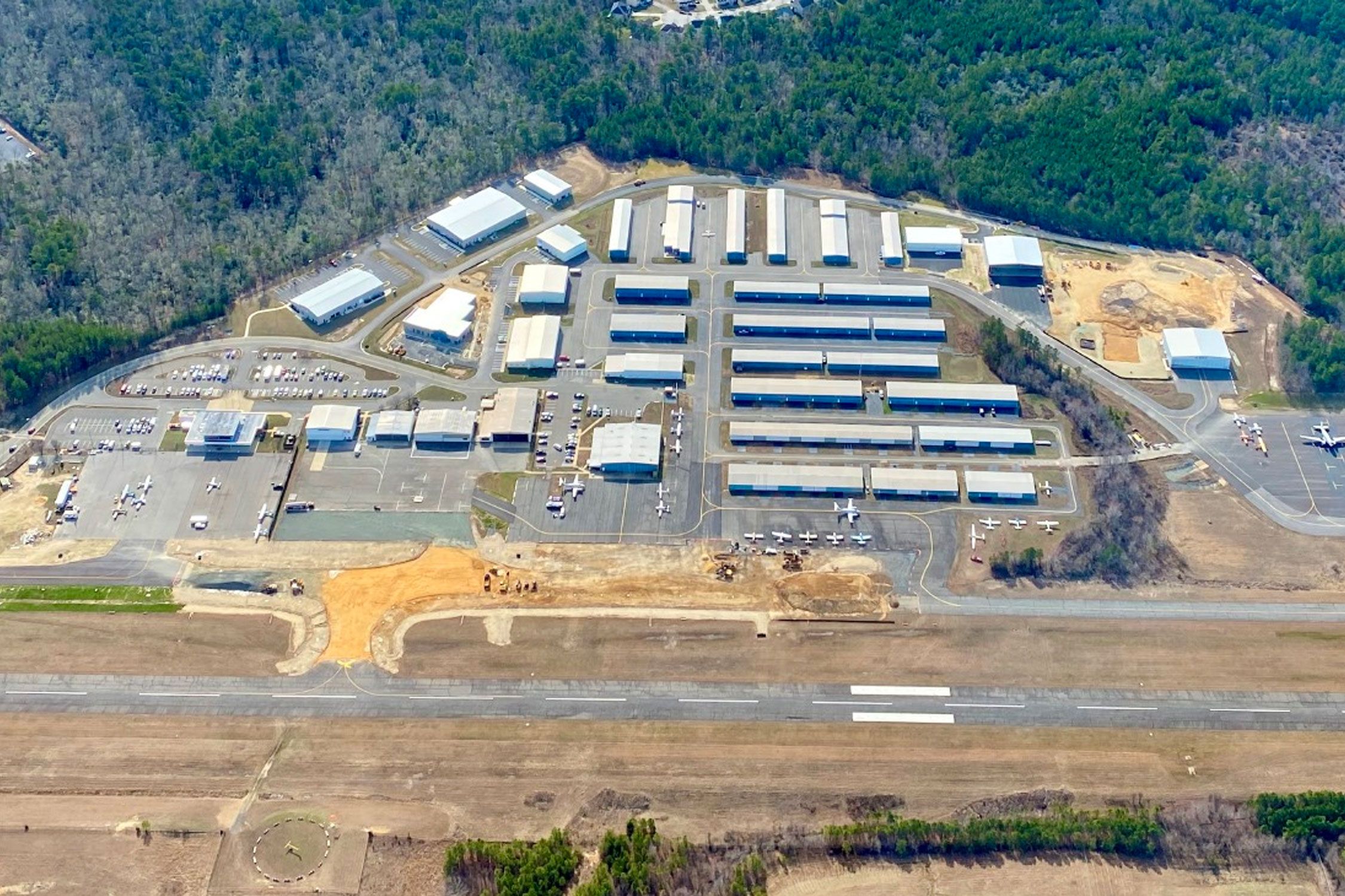 aerial view of airport property in Southern Maryland