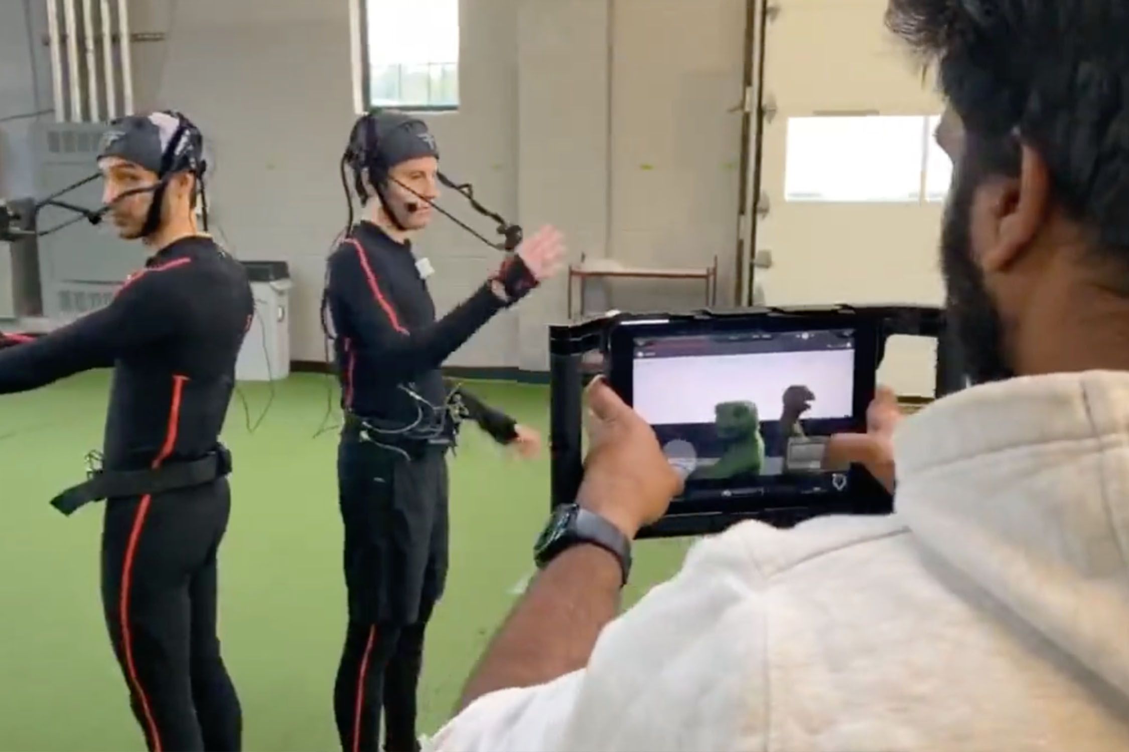 Men using technology for animation
