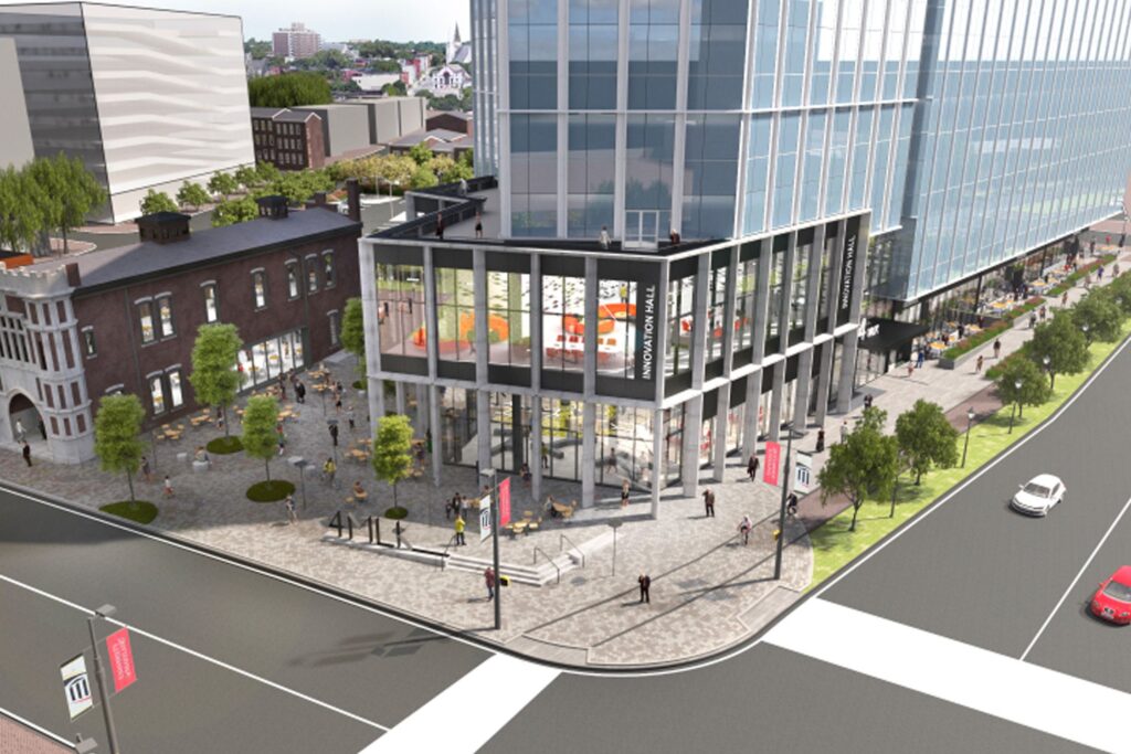 Rendering of building at UM Biopark's 4MLK development project