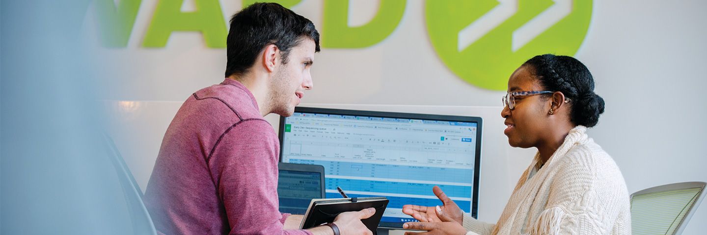 Young professionals in a co-working space