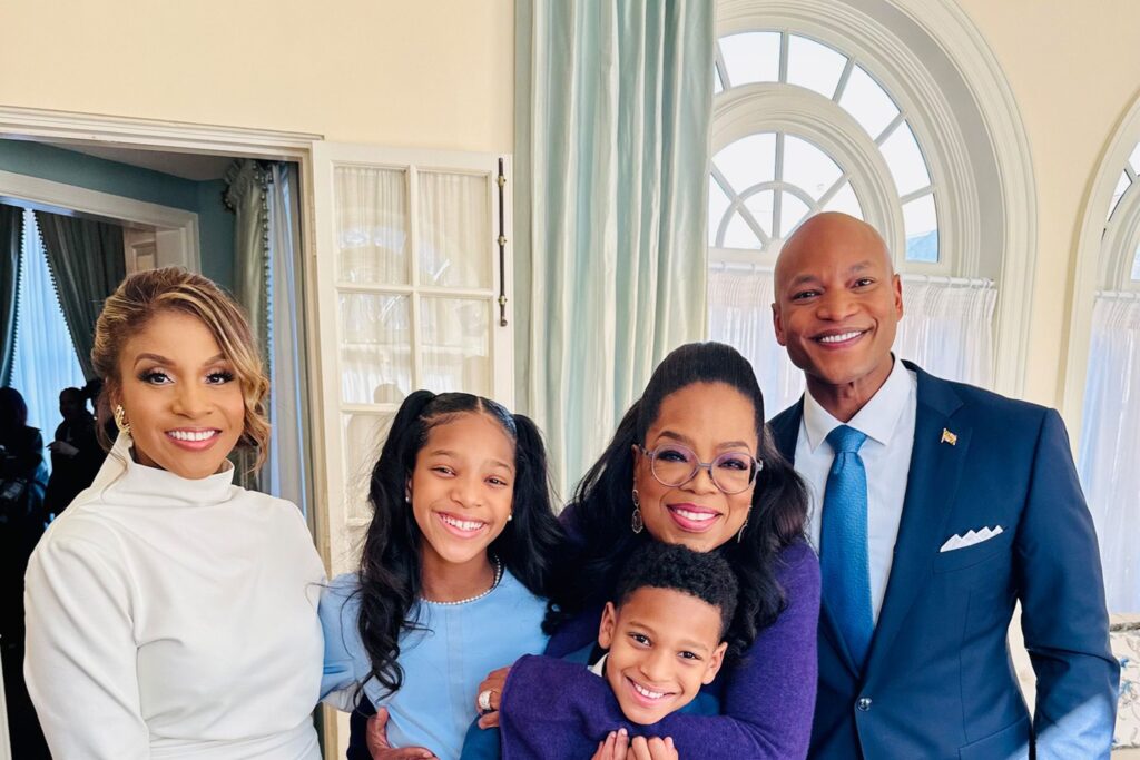 Oprah with Governor Wes Moore and his family