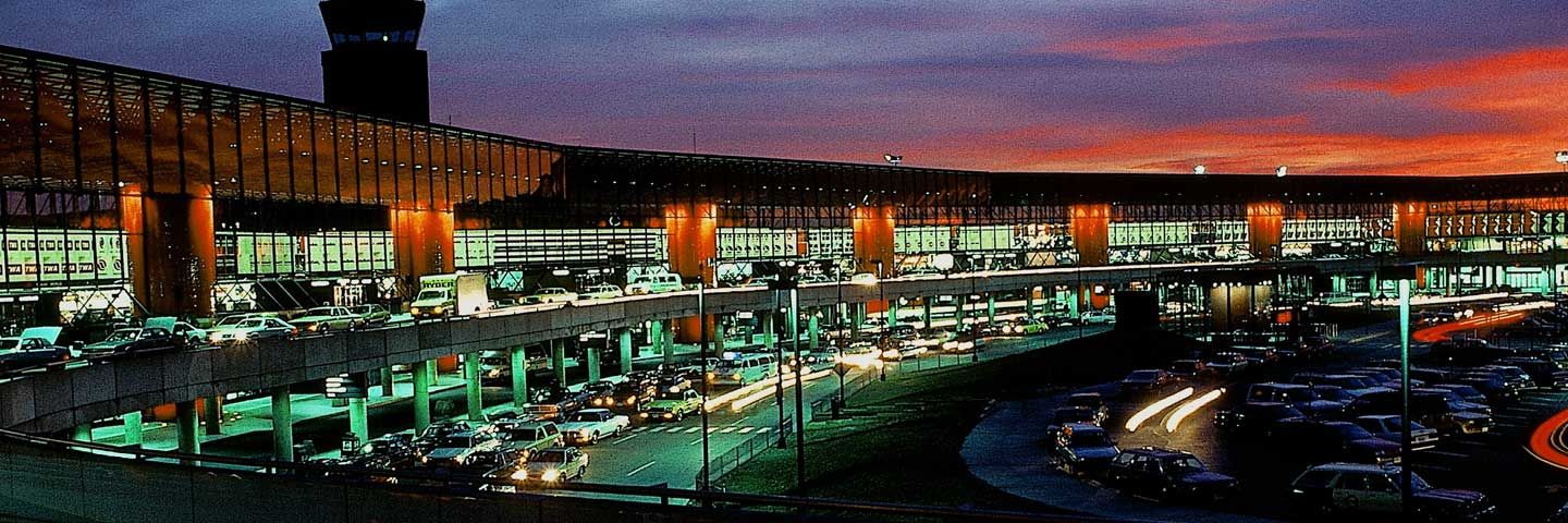 Night image of BWI Airport