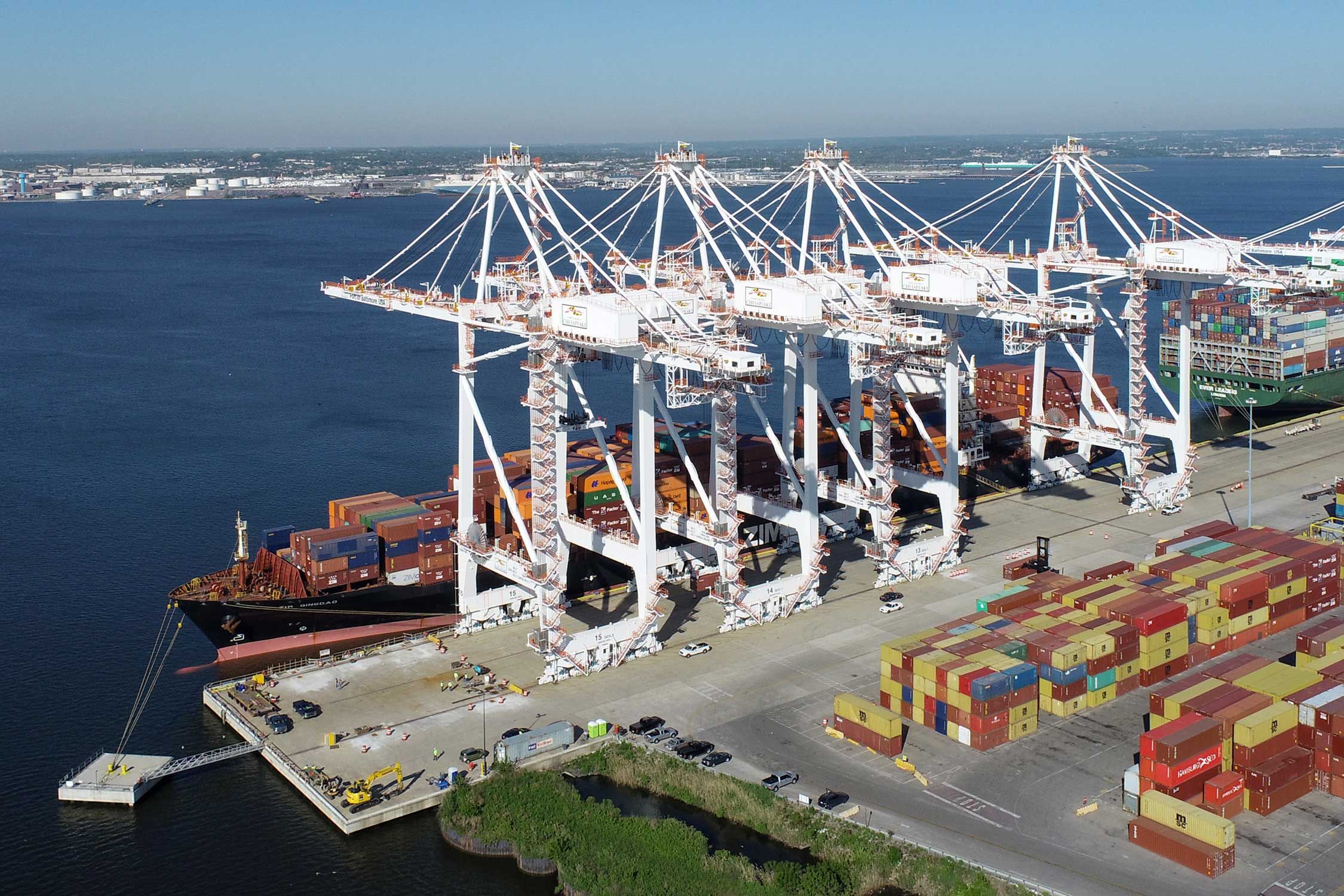 Cranes at the Port of Baltimore