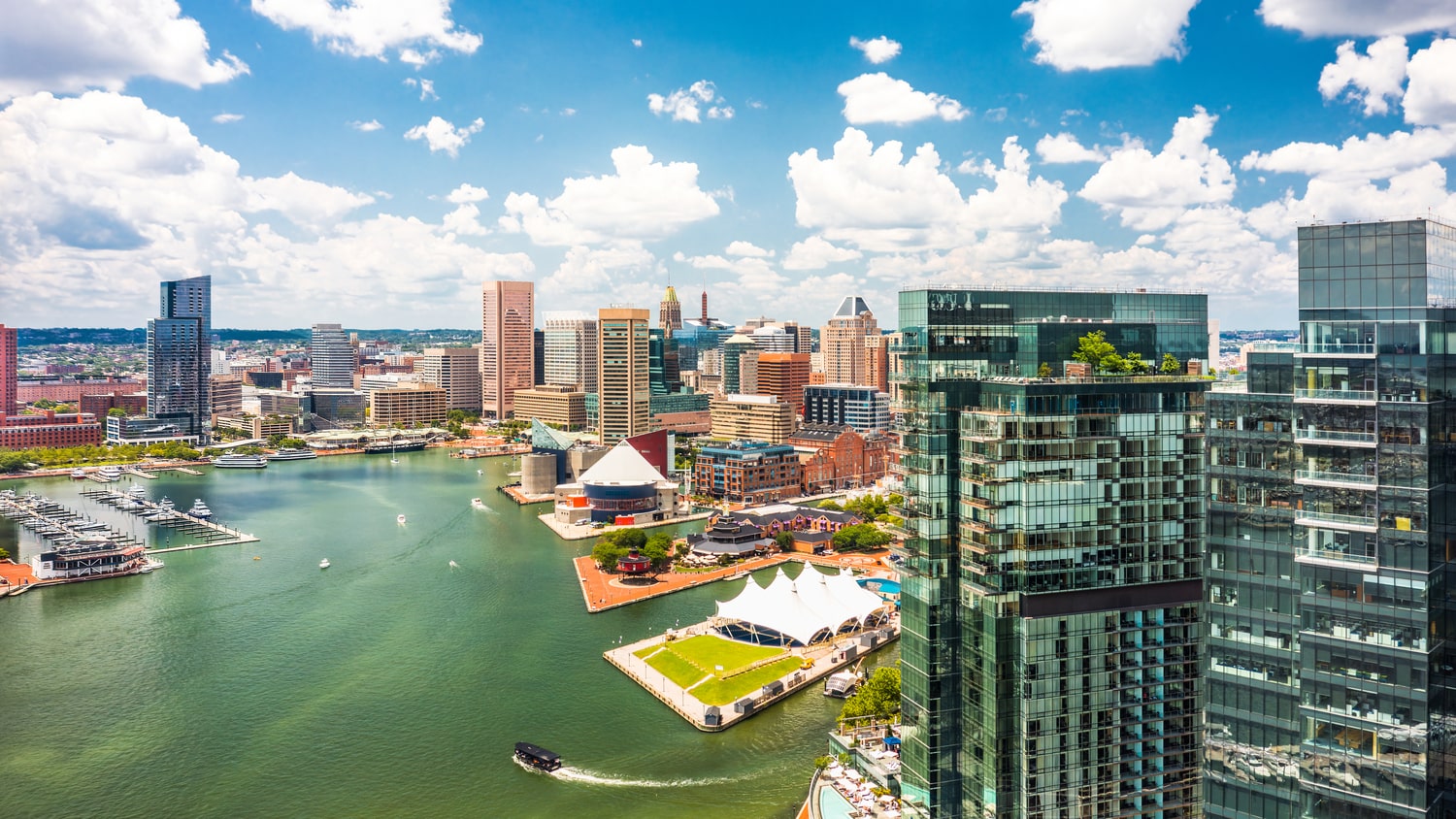 Baltimore City on a bright day 