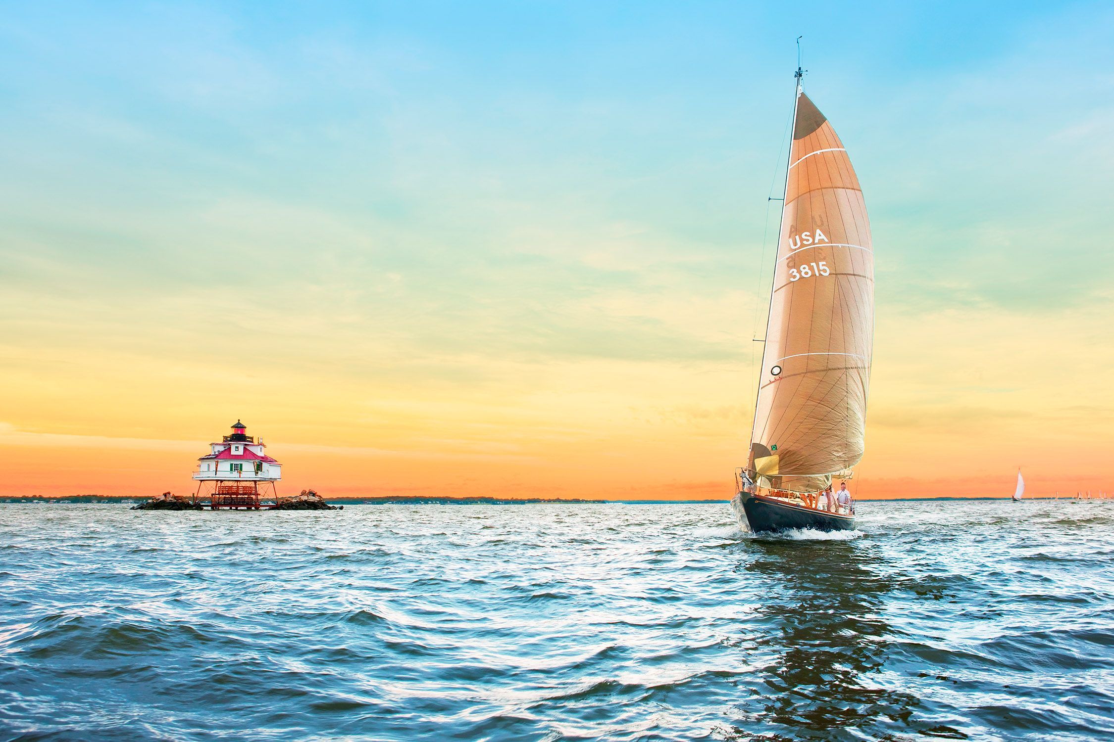 A sailboat in the Chesapeake Bay