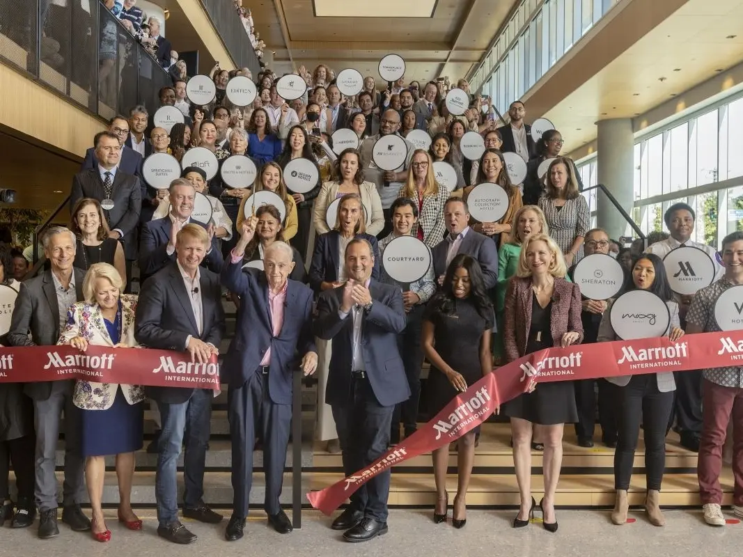Ribbon cutting at Marriott's new HQ