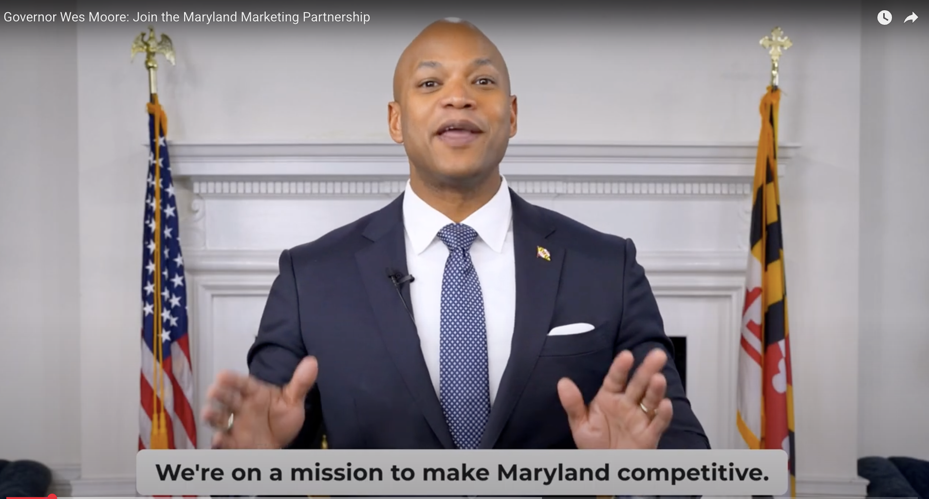 A screenshot of Governor Moore video