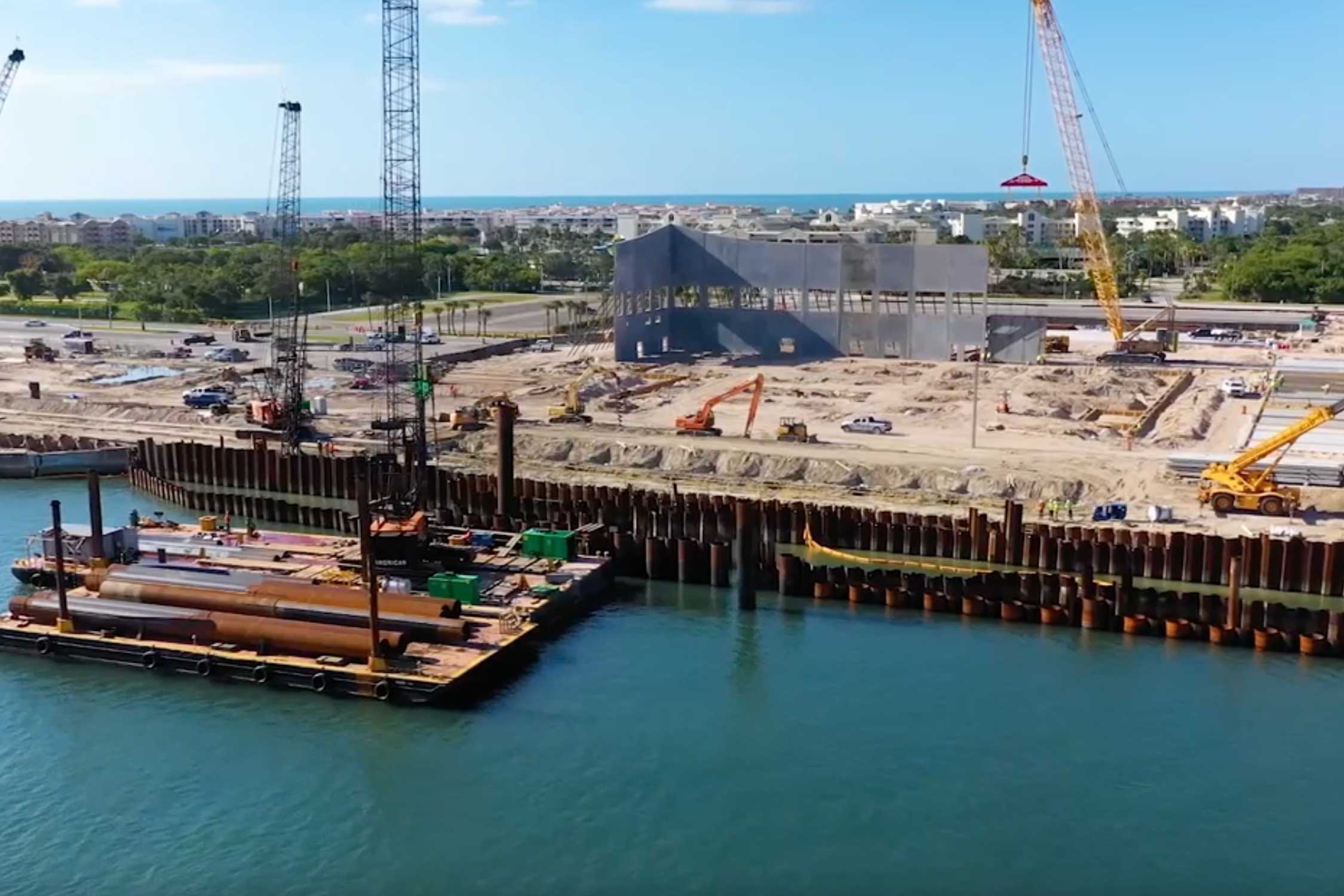steel pilings being manufactured by JD Fields