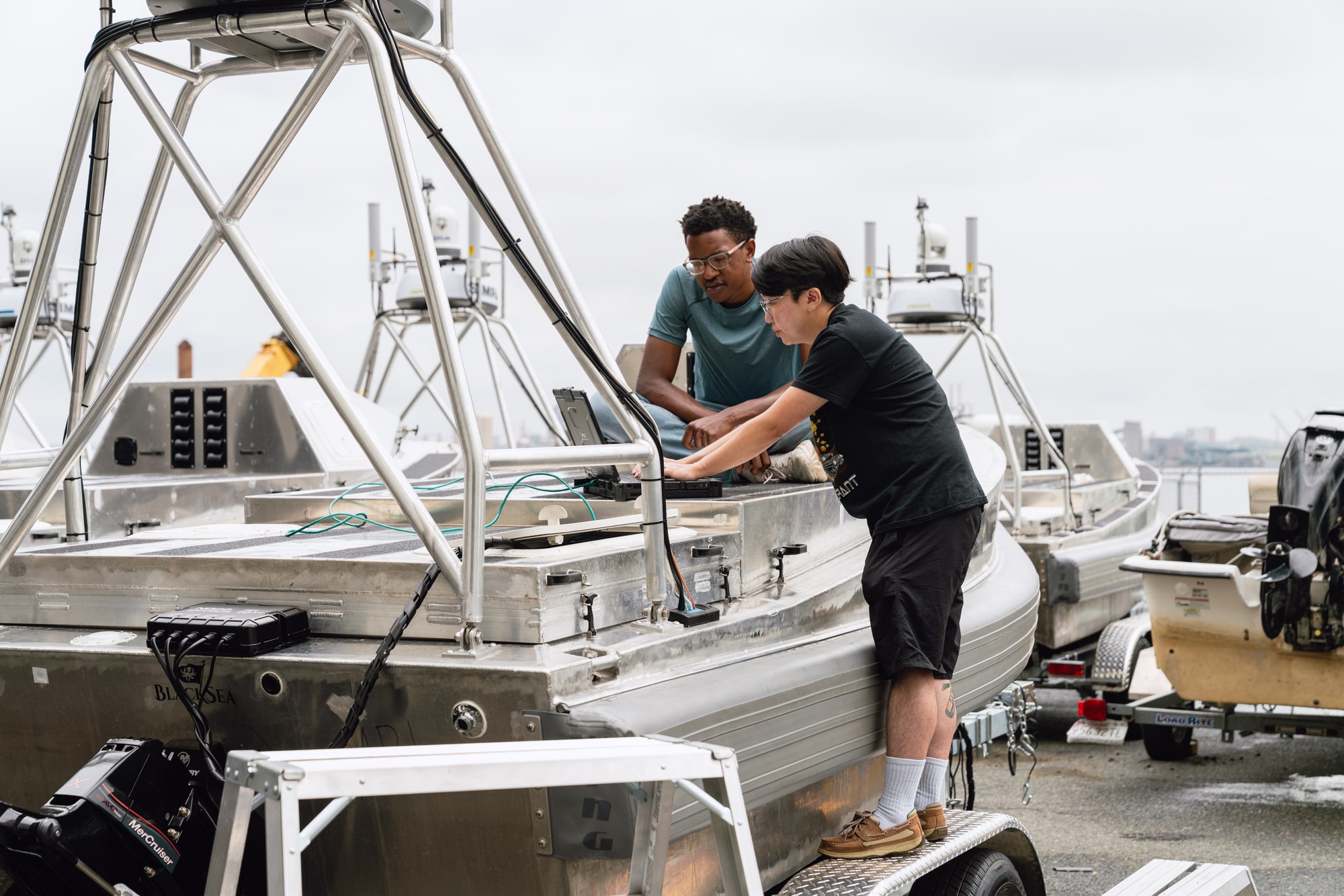 two engineers working on a GARC at Black Sea Tech