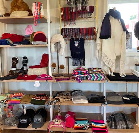 wool products sold in the Black Barn Alpaca shop